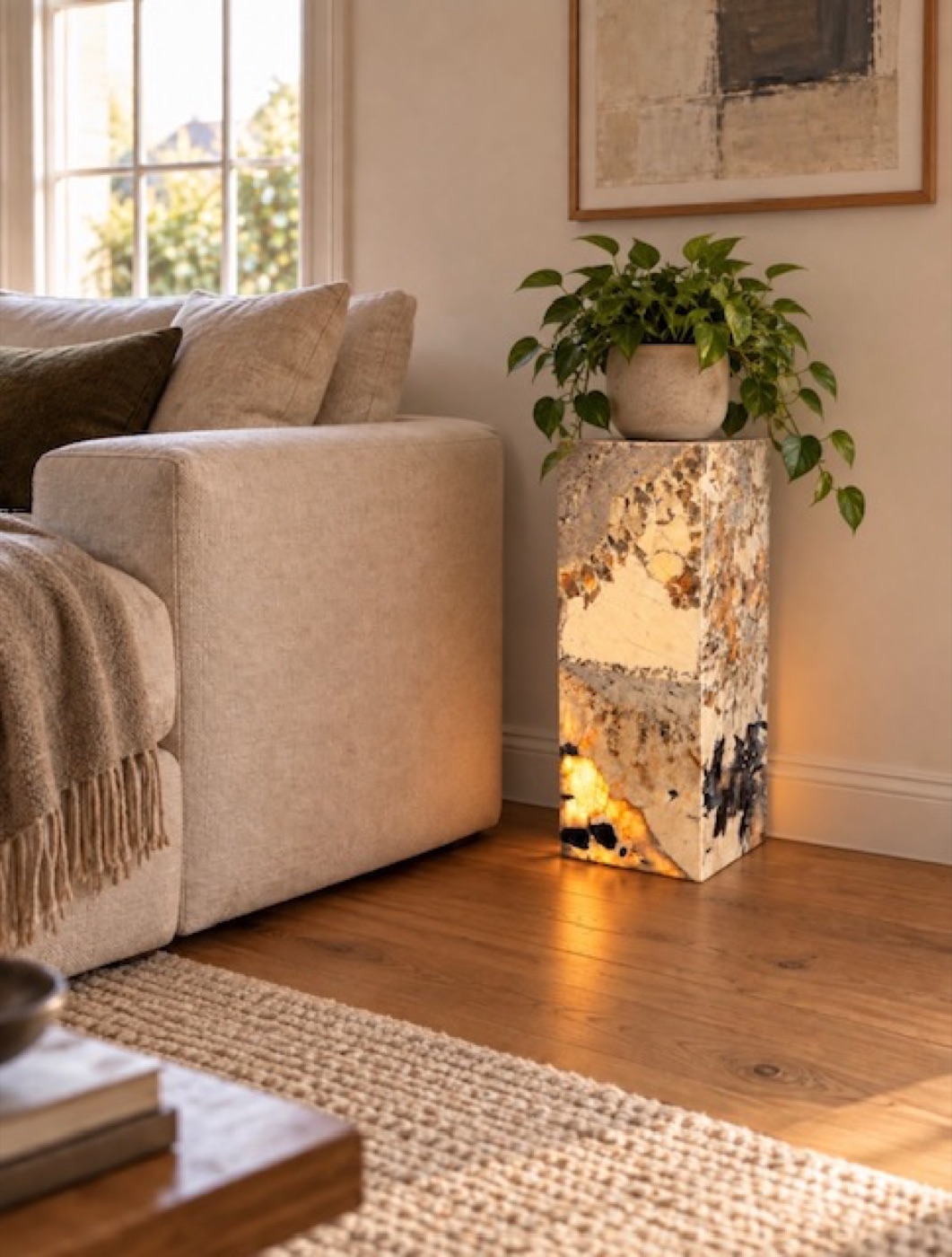 Illuminated Stone Plinth 01