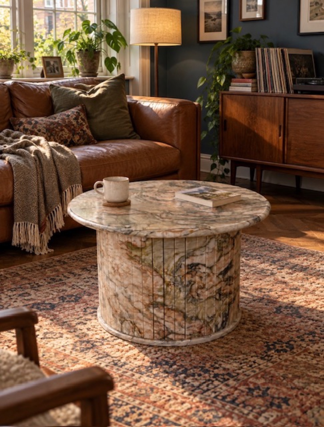 Circular Facetted Coffee Table